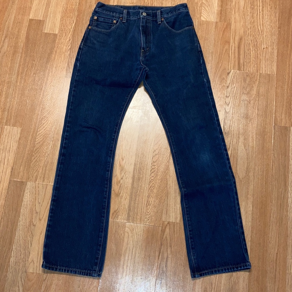 Men's Levi’s 517 Dark Blue Straight-Leg Jeans 32 x 34
